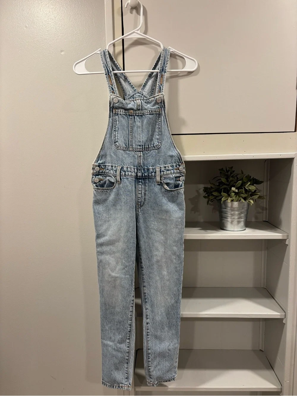 Old Navy Light Blue Denim Overalls Romper